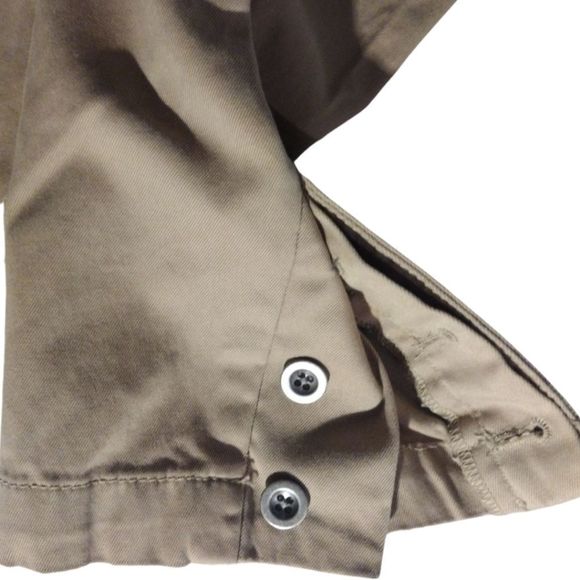 Banana Republic Cropped Stretch Khakis Size 4 Buttons at Ankles EUC - Picture 9 of 12